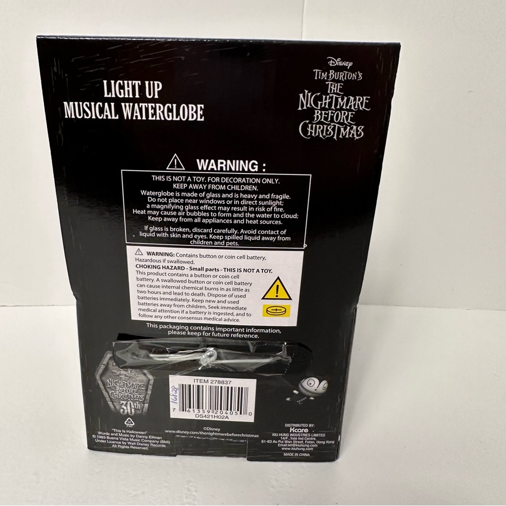 Nightmare Before Christmas Water Globe - Picture 10 of 11